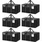 6 Pack Extra Heavy Duty Large Moving Bags with Strong Zipper & Comfortable Handles, Sturdy & Durable Clothes Storage Bags Totes Bins, Packing Moving Boxes for College Supplies, Black
